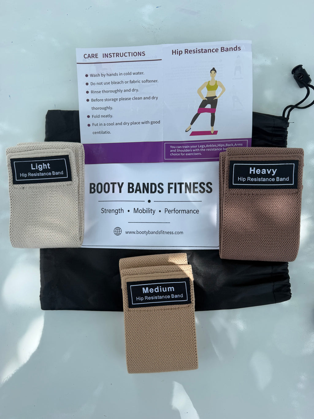 Fabric Booty Bands – 3 Pack