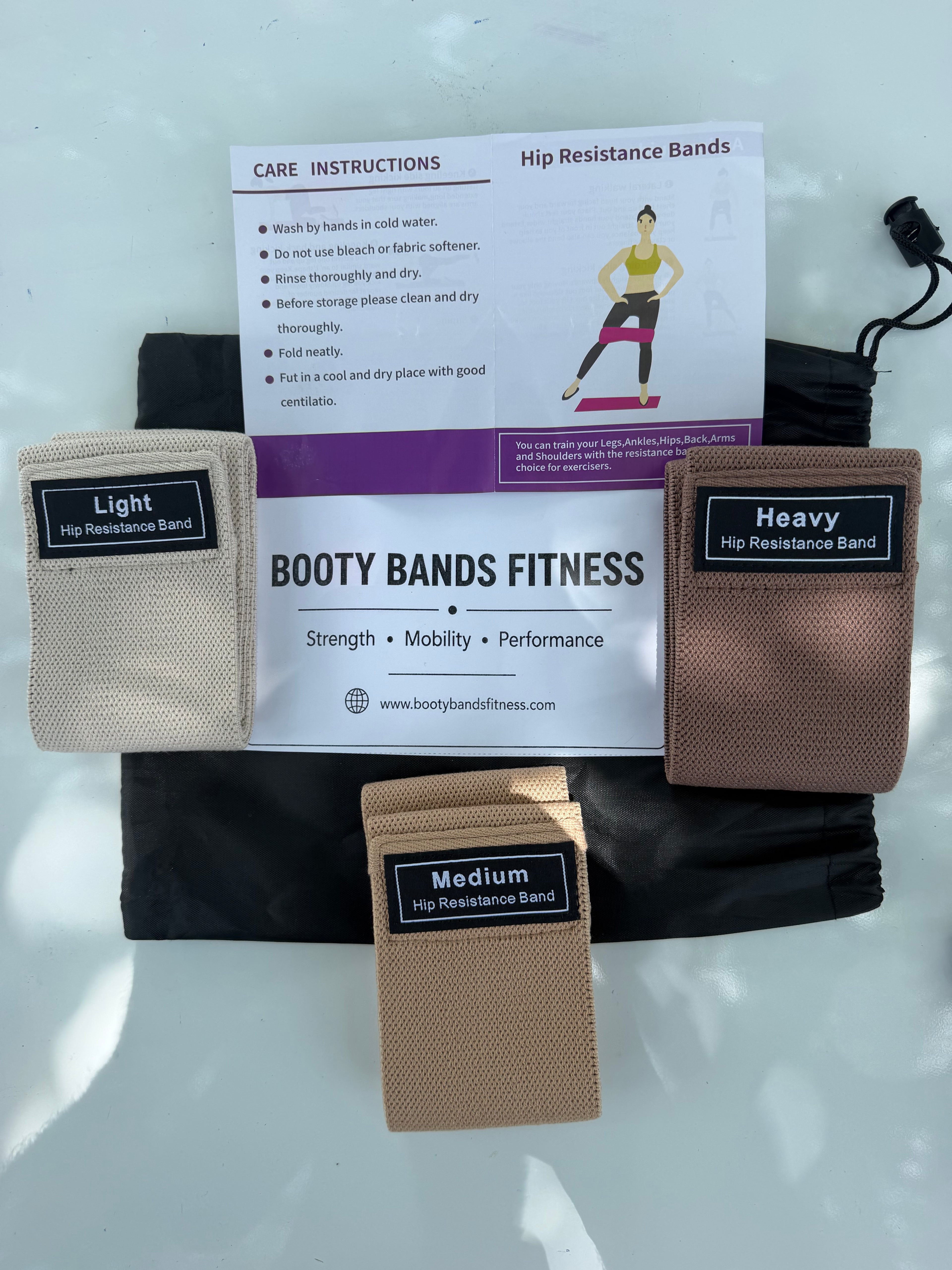 Fabric Booty Bands – 3 Pack